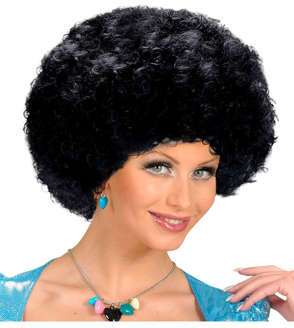 Parrucca nera afro unisex