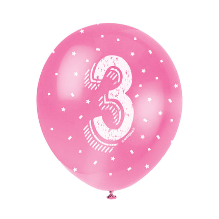 Palloncini 3 anni Coriandoli 30cm 5pz