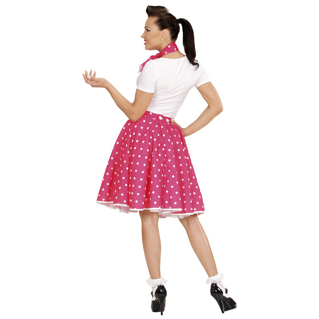 Set di costumi Rock N Roll 50S rosa 2 pezzi