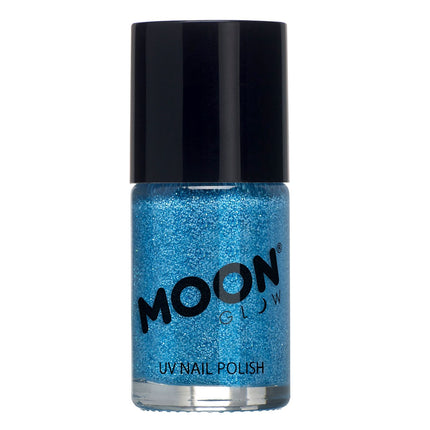 Moon Glow Neon UV Glitter Smalto per unghie blu 14ml