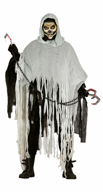 Costume da Fantasma Halloween Uomo Bianco L