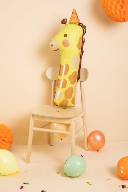 Palloncino ad elio 1 anno Giraffa vuoto 82 cm