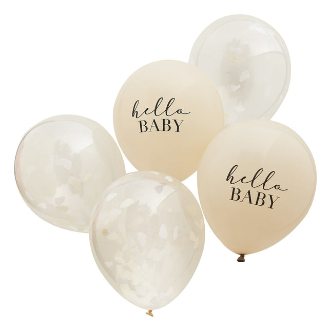 Set di palloncini Hello Baby 30cm 5pz