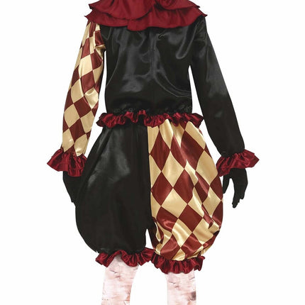 Costume di Halloween da clown dell'orrore per bambino rosso