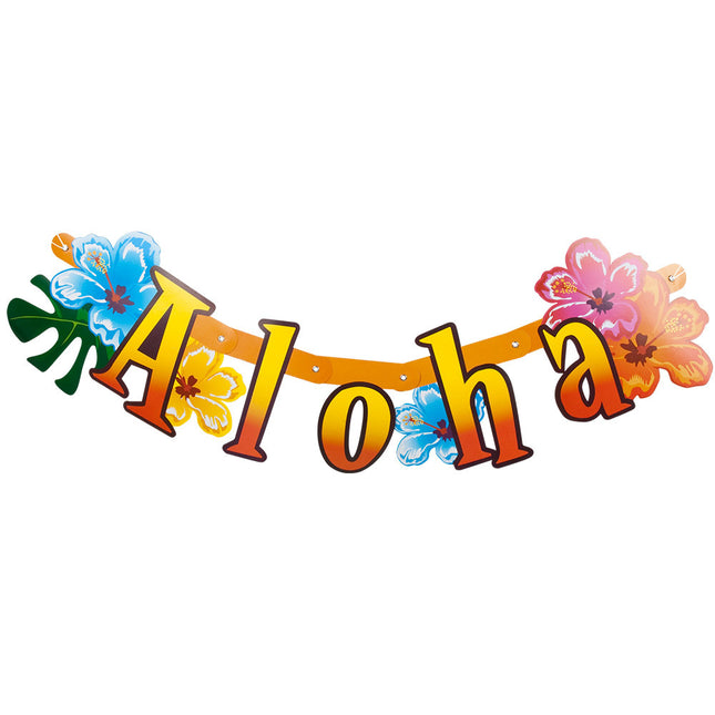 Ghirlanda di lettere Aloha Hawaii 83 cm