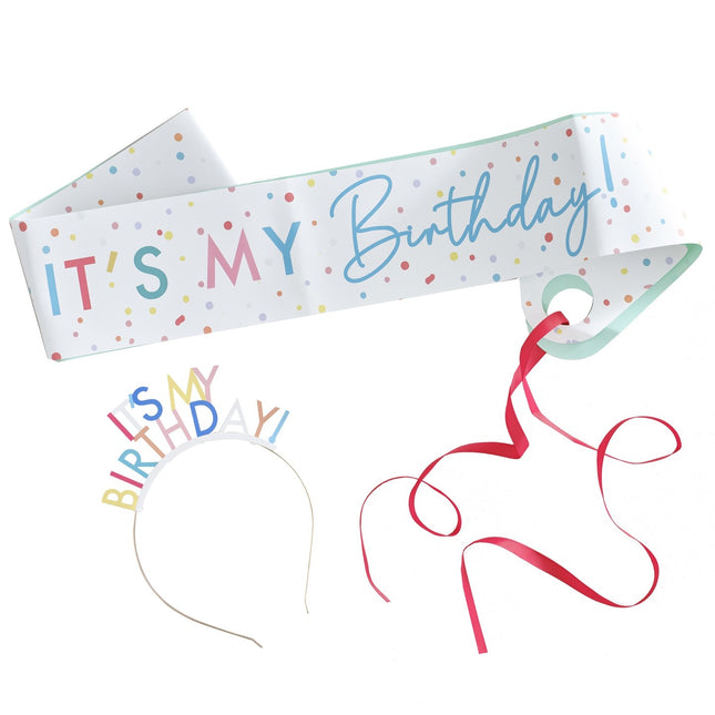 Cerchietto per capelli It's My Birthday Set 2 pezzi