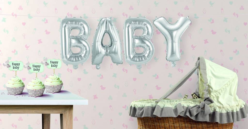 Set di palloncini nascita con lettere Baby 36 cm