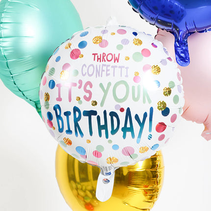 Palloncino ad elio per compleanno lancia coriandoli vuoti 45 cm