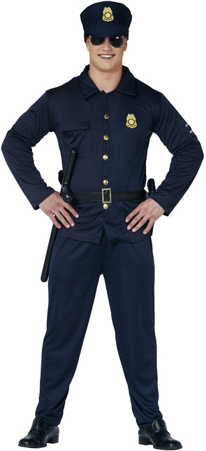 Costume da poliziotto uomo blu scuro