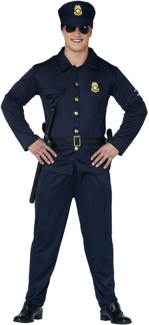 Costume da poliziotto blu scuro da uomo