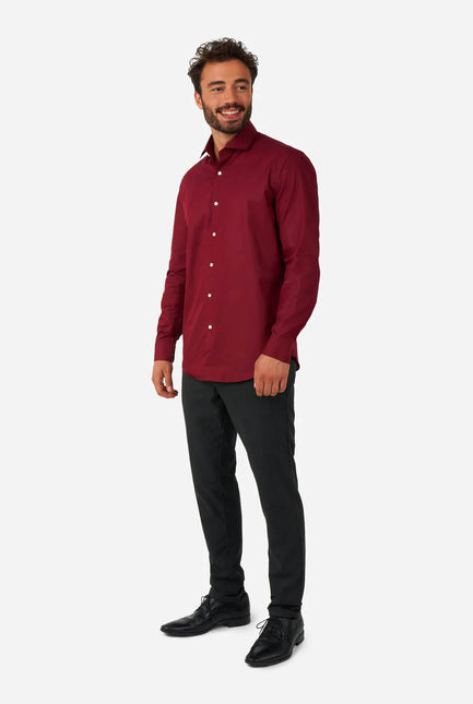 Camicia rossa Bordeaux Uomo OppoSuits