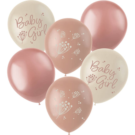 Palloncini nascita Babygirl 33cm 6pz