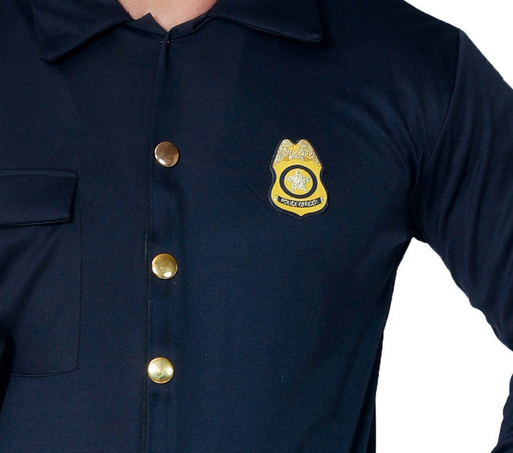 Costume da poliziotto uomo blu scuro