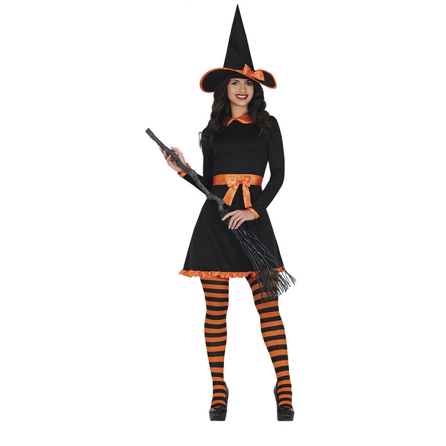 Costume da strega di Halloween da donna arancione