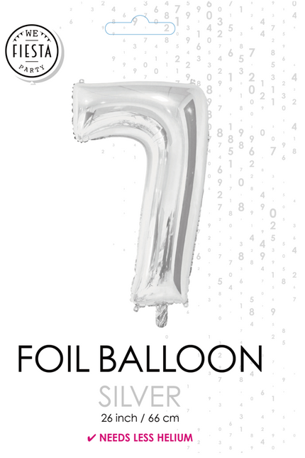 Pallone in foil Figura 7 Argento 66cm