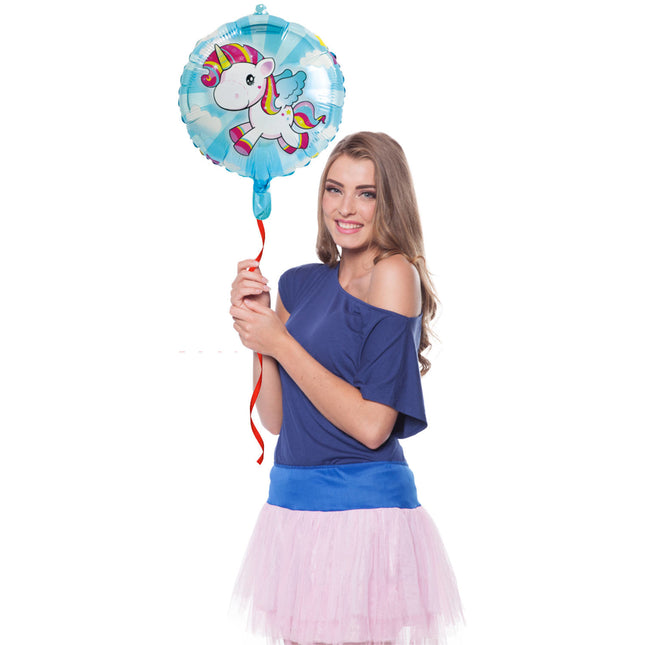 Palloncino ad elio Unicorno 45 cm vuoto