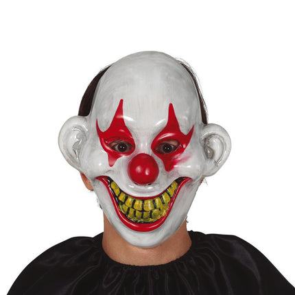 Maschera da clown di Halloween bianca