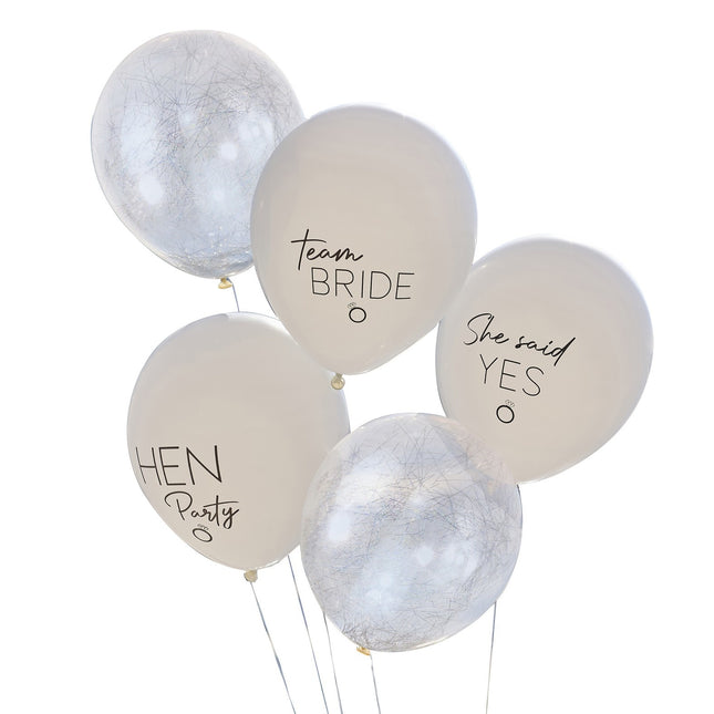 Palloncini matrimonio Team Bride 30cm 5pz