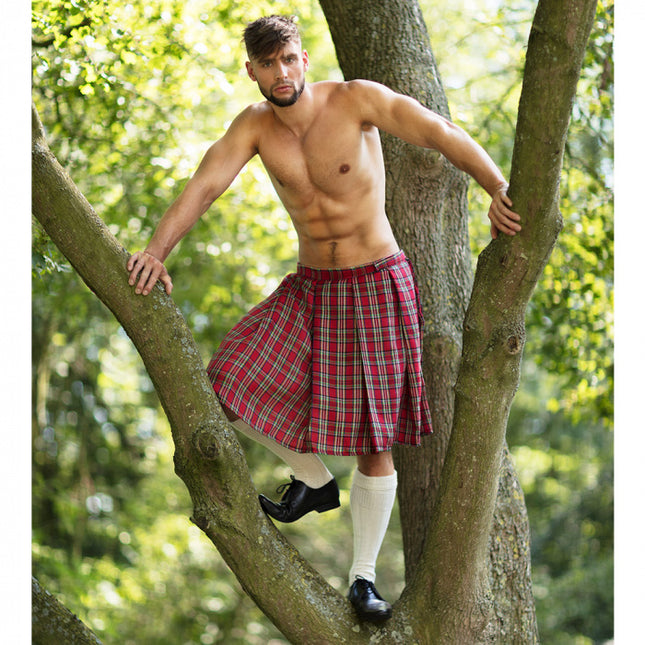 Kilt scozzese rosso