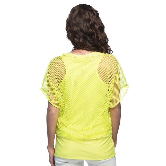 Camicia a rete giallo donna M/L