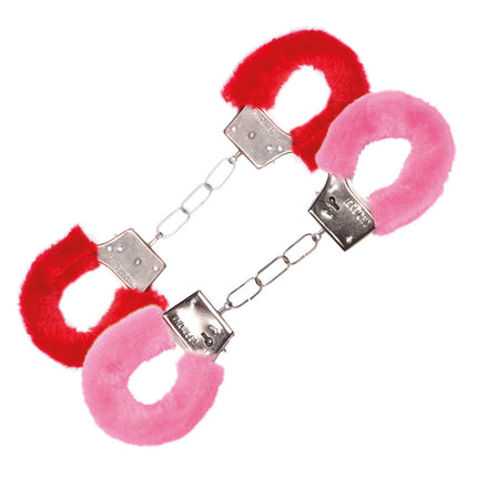 Manette rosa in peluche