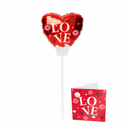 Palloncino Cuore Amore Mini 15 cm con biglietto