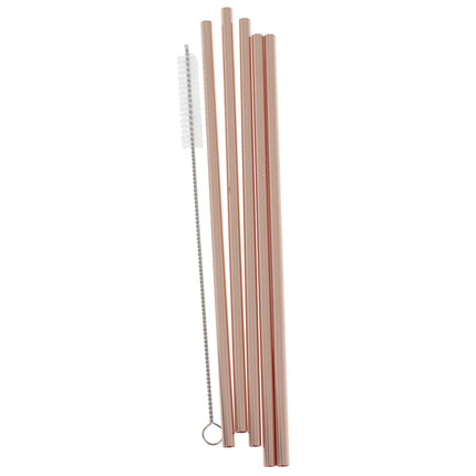 Cannucce oro rosa metalliche 20cm 6pz