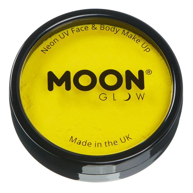 Moon Glow Neon UV Pro Face Paint Giallo Intenso 36g