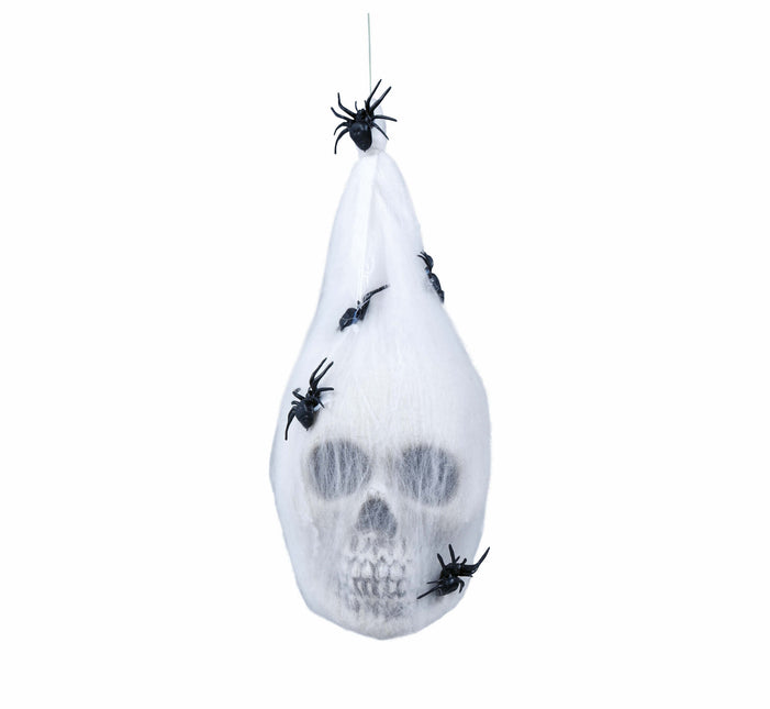 Borsa Halloween con teschio e ragnatela 25 cm