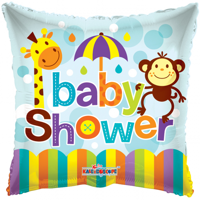 Palloncino a elio quadrato Baby Shower 45 cm vuoto