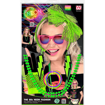 Set di accessori Neon 80S Verde 5 pezzi