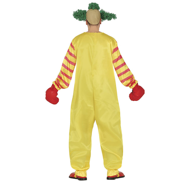 Costume Clown Halloween Uomo Giallo L