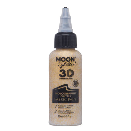 Moon Glitter Vernice olografica per tessuti oro 30ml