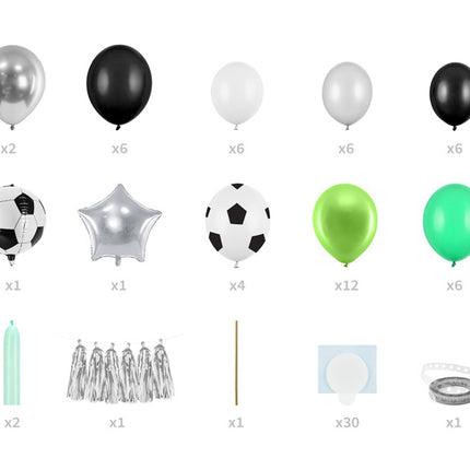 Ghirlanda di palloncini Soccer 15 pezzi