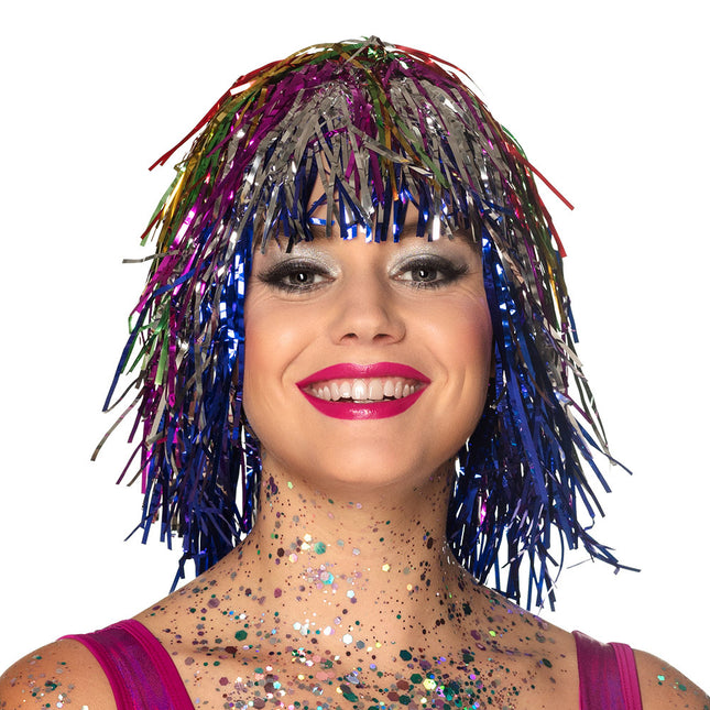 Parrucca colorata metallizzata