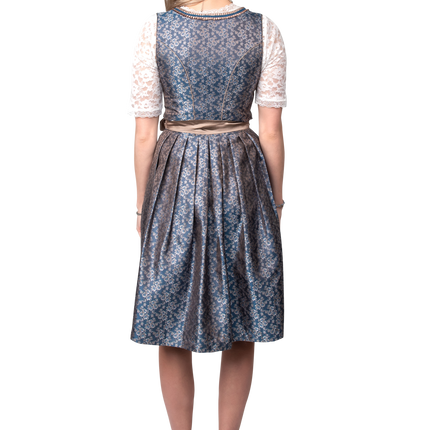 Abito Dirndl Bianco Blu Oktoberfest Rosa Donna