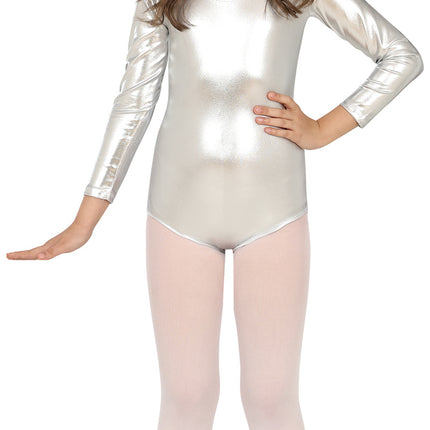 Body da bambina Argento Metallizzato