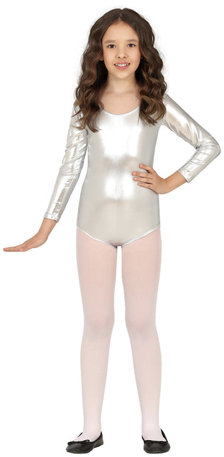 Body da bambina Argento Metallizzato