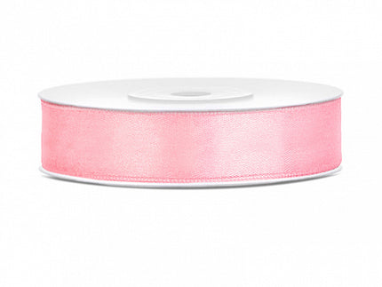 Nastro di raso rosa chiaro 12 mm 25 m