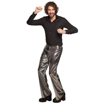 Pantaloni da discoteca argento M/L