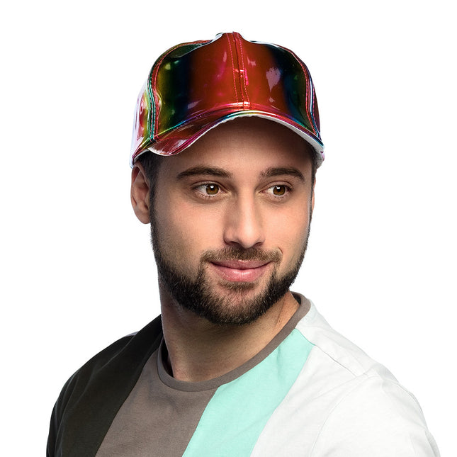 Cappello Olografico Arcobaleno Regolabile 26cm