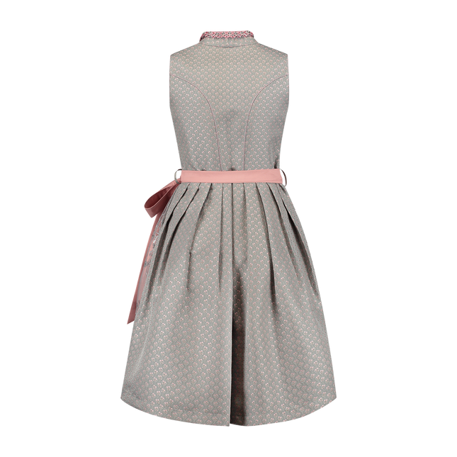 Abito Dirndl Grigio Oktoberfest Rosa Donna