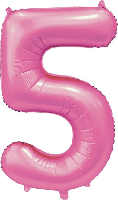 Palloncino a figura rosa 5 anni lucido 86 cm