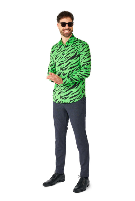 Camicia Tiger Verde Uomo OppoSuits