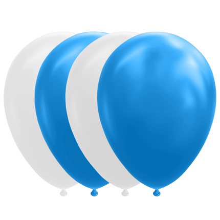 Palloncini bianchi blu 30cm 10pz