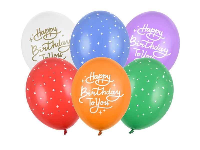 Palloncini Happy Birthday To You Mix 30cm 6 pezzi