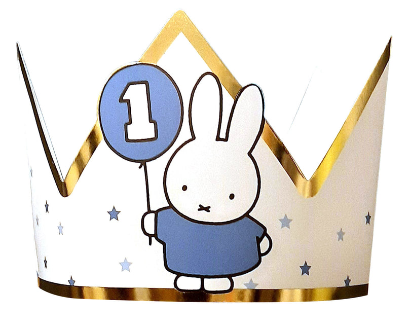 Corona Miffy 1 anno blu 9,5 cm