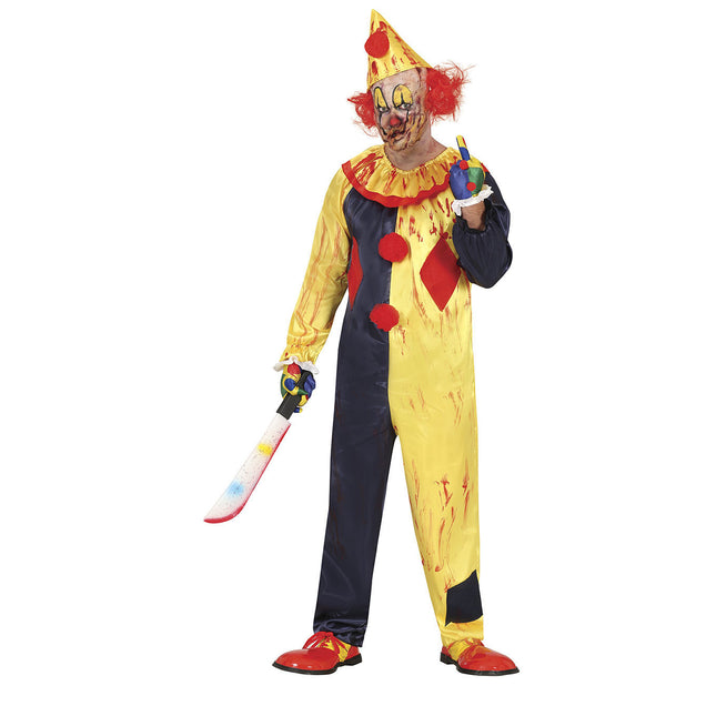 Costume da clown assassino da uomo giallo