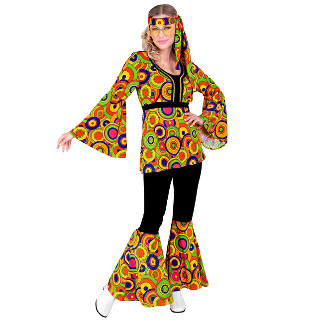 Costume Hippie 60S Donna Colorato