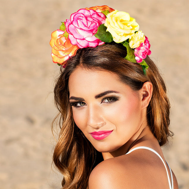 Cerchietto per capelli a fiori Diadeem